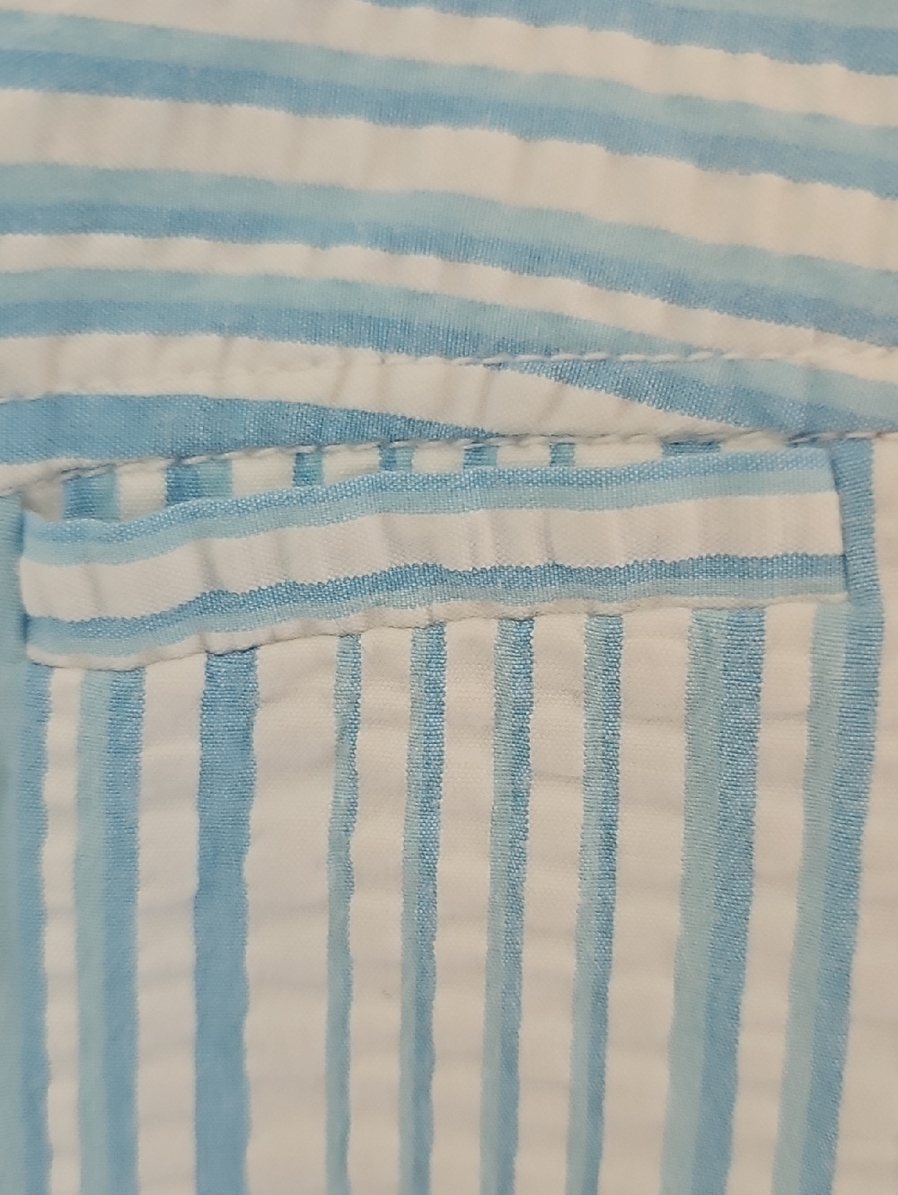 Lilly Pulitzer Seersucker Striped Crop Pants Womens 6 Blue White Preppy Cotton - Picture 3 of 8